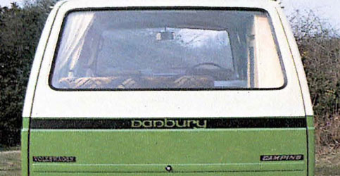 1980 VW T25 Danbury Tailgate Logo